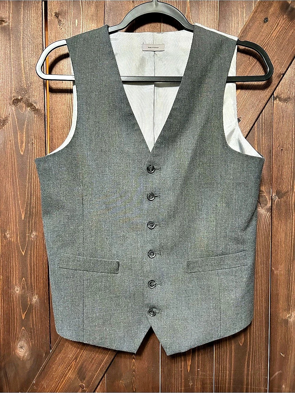 JF J. Ferrar Slim Fit Men'Small Gray Vest Size Small Like New